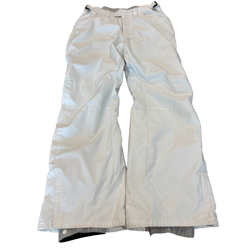 Columbia Snow Ski Pants Womens Med White Waterproof Breathable Insulated SL8236